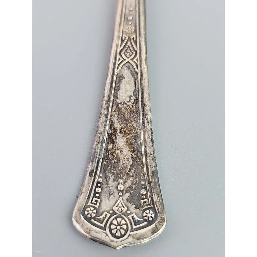 S.E.B. Samuel E. Bernstein Silver Plate Ice Tea Spoons Copper Core Set 4
